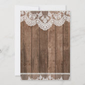 ホワイトレ素朴ース&ウッドリハーサルディナー招待状 招待状 (裏面)