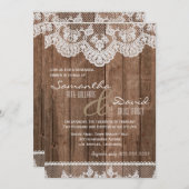 ホワイトレ素朴ース&ウッドリハーサルディナー招待状 招待状 (正面/裏面)