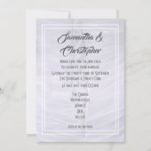 ホワイトレ結婚ースのドレス 招待状 (正面)