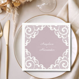 ホワイトレ結婚ース スタンダードカクテルナプキン