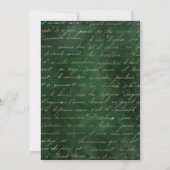 ホワイトロきらめくーズアンドグリーンダマスクキンセアニラ 招待状 (裏面)