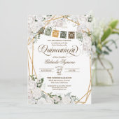 ホワイトロエレガントーズウェスタン素朴キンセアニェラ 招待状 (スタンド正面)