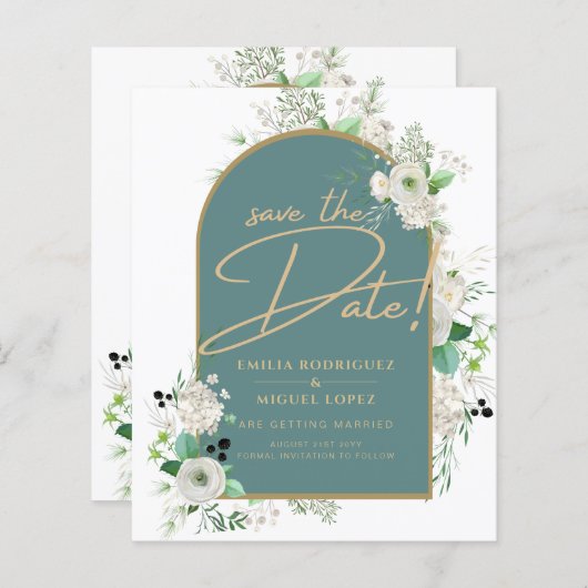 ホワイトロエレガントーズシーガラスアーチ救日付 (正面/裏面)