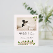 ホワイトロエレガントーズフラットサンキューハガキ ポストカード (スタンド正面)