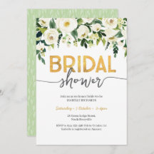 ホワイトロエレガントーズブライダルシャワー招待