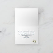 ホワイトロエレガントーズブルーウッドランタン サンキューカード (内部)