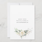 ホワイトロエレガントーズユーカリプラーサルディナー 招待状 (裏面)