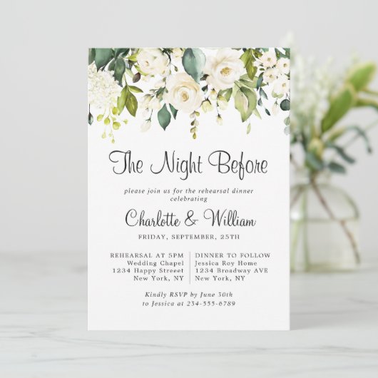 ホワイトロエレガントーズユーカリプラーザルディナー 招待状 (スタンド正面)