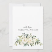 ホワイトロエレガントーズユーカリプラーザルディナー 招待状 (裏面)