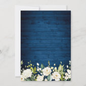 ホワイトロエレガントーズレース素朴婚約パーティ 招待状 (裏面)