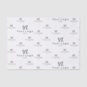 ホワイトロゴパターンビジネスブランドシンプル包装 薄葉紙 (正面)