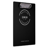 ホワイトロゴミニマリストロゴブランドブラックカスタム クリップボード (右)
