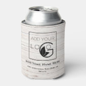 ホワイトロゴモダンの追加ビジネスクーラーボックス 缶クーラー (缶正面)