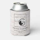 ホワイトロゴモダンの追加ビジネスクーラーボックス 缶クーラー (缶裏面)