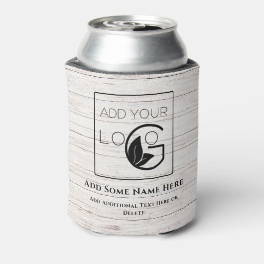ホワイトロゴモダンの追加ビジネスクーラーボックス 缶クーラー (缶裏面)