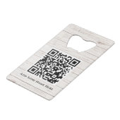 ホワイトロゴモダンビジネスの追加 クレジットカード栓抜き (裏面アングル)