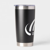 ホワイトロゴ付きろうあドームタンブラー 保温保冷タンブラー (右面)