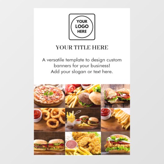 ホワイトロゴ | オーダーメイド ビジネス プロモーションディスプレイ ウィンドウサイン (シート)