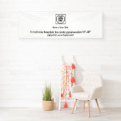 ホワイトロゴ | シンプルなミニマル モダンバナー 横断幕 (インサイチュ)