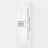 ホワイトロゴ | シンプルなミニマル モダンバナー 横断幕 (縦)