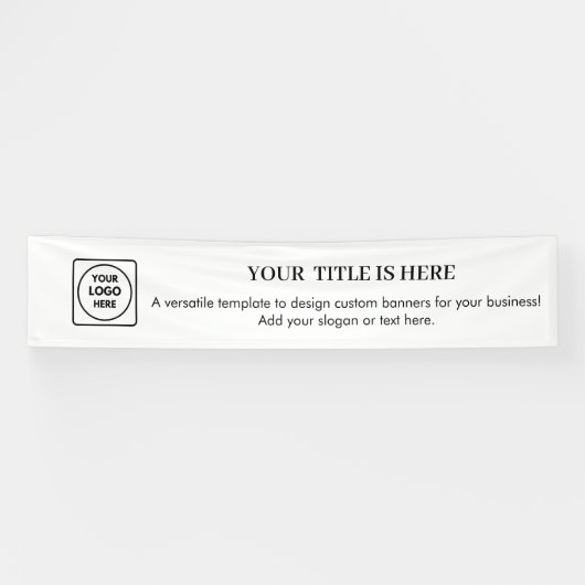 ホワイトロゴ | シンプル ミニマル モダンブランド 横断幕 (横)