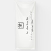 ホワイトロゴ | ミニマル モダン シンプル ブランディング 横断幕 (縦)