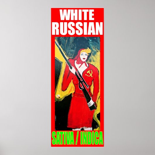 ホワイトロシアンホワイトサティバインディカ ポスター (正面)