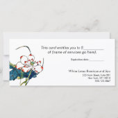 ホワイトロスマッサージセラピストギフト券 (裏面)