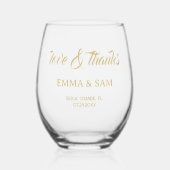 ホワイトロス結婚ス ステムなしワイングラス (正面)