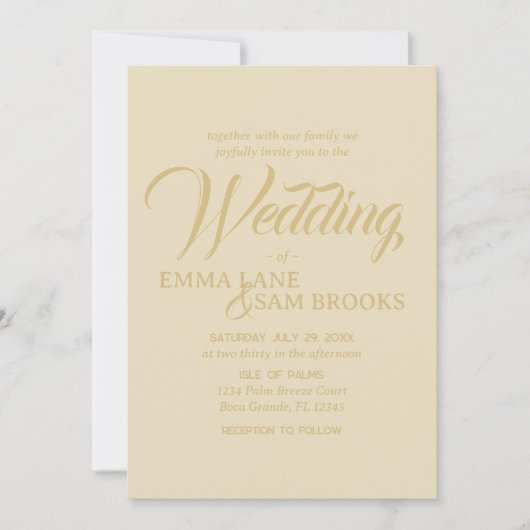 ホワイトロス結婚ス 招待状 (正面)