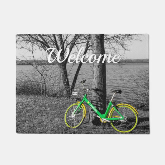 ホワイトロックに駐車Select Welcome Doormat ドアマット (正面)