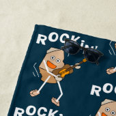 ホワイトロックンギター ビーチタオル (インサイチュ)