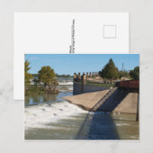 ホワイトロック湖ダムとスピリウェイでペリカンの魚。 ポストカード (正面/裏面)