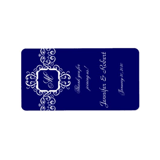 ホワイトロマンスモノグラムリップバームステッカー ラベル (正面)