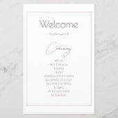 ホワイトロマンスラブフォトコラージュ結婚式 プログラム (裏面)