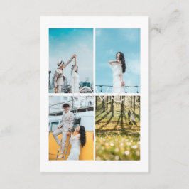 ホワイトロマンス愛フォトコラージュ結婚ズ エンクロージャーカード