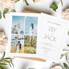 ホワイトロマンス愛フォトコラージュ結婚ズ 招待状