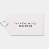 ホワイトロモダンゴの編集可能文字スタイル枠 ギフトタグ (裏面横)