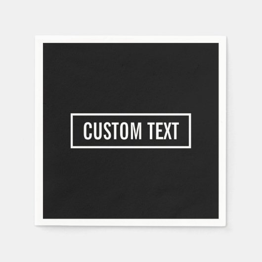 ホワイトロモダンゴの編集可能文字スタイル枠 スタンダードカクテルナプキン (正面)