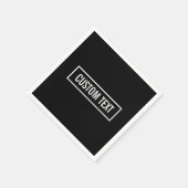 ホワイトロモダンゴの編集可能文字スタイル枠 スタンダードカクテルナプキン (角)