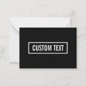 ホワイトロモダンゴの編集可能文字スタイル枠 ノートカード (正面)