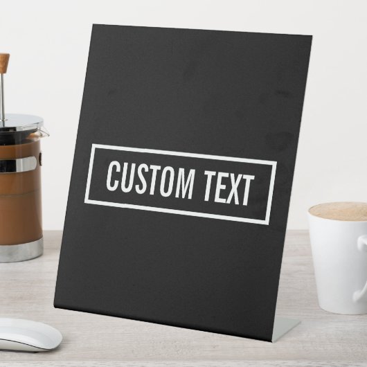 ホワイトロモダンゴの編集可能文字スタイル枠 台座サイン (インサイチュ)