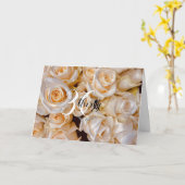 ホワイトロモダンーズフローラ30th Birthday Card カード (黄色い花)