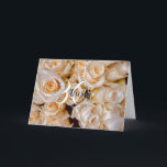 ホワイトロモダンーズフローラ30th Birthday Card カード<br><div class="desc">ホワイトロモダンーズフローラ30thバースデーカードは白いバラに簡単に編集可能なメッセージを備え、美しいフローラ、ハッピーバースデーカードを作成する。</div>