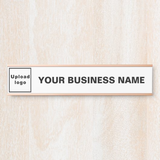 ホワイトロングのビジネス名とロつるゴ サインプレート (正面)