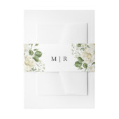 ホワイトローエレガントズフローラ結婚ズ 招待状ベリーバンド (正面例)