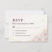 ホワイトローエレガントズミニマリスト結婚式RSVPカード サンキューカード (正面)