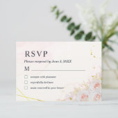 ホワイトローエレガントズミニマリスト結婚式RSVPカード サンキューカード (スタンド正面)