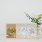 ホワイトローズとパールたった今結婚しました発表 案内状 (スタンド正面)