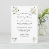 ホワイトローズとフォーマル金ゴールドクラシック結婚ズ 招待状 (スタンド正面)